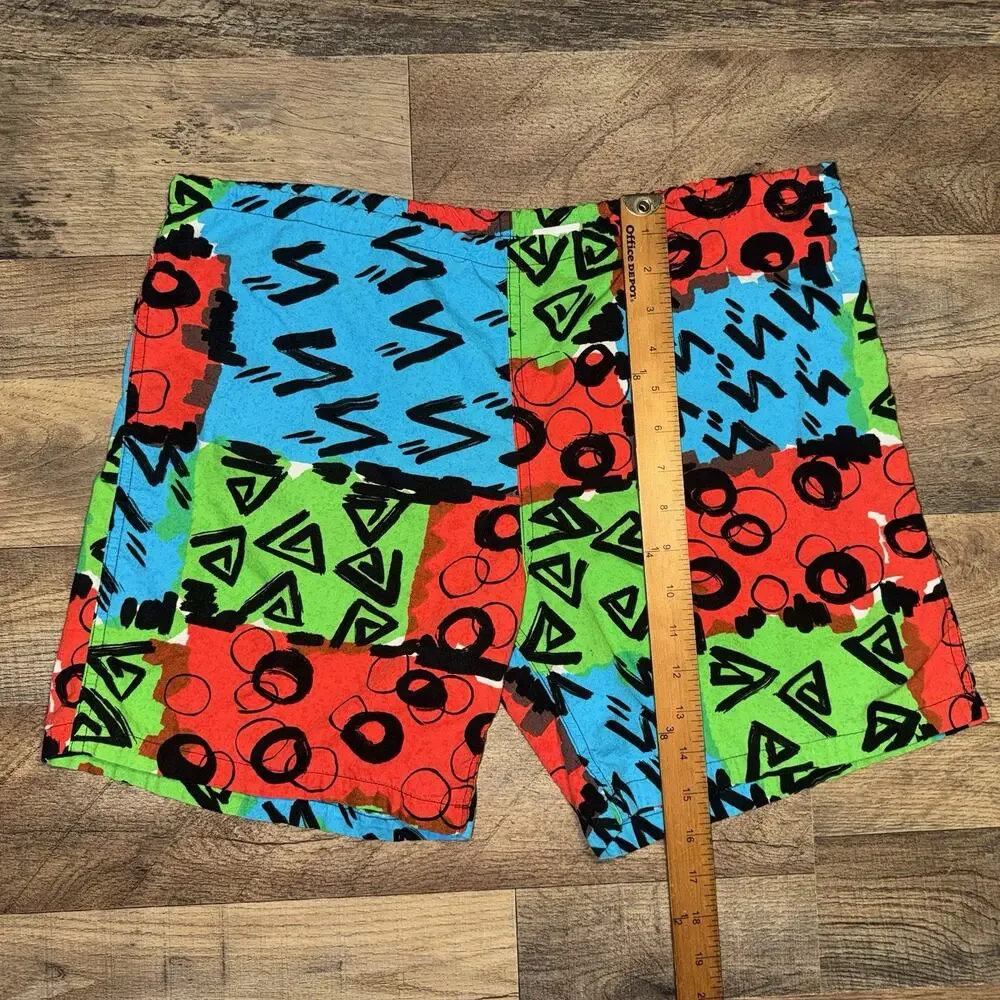Vintage Surf Line Jams Shorts Mens Medium‎ Colorful Made in USA 80s 90s